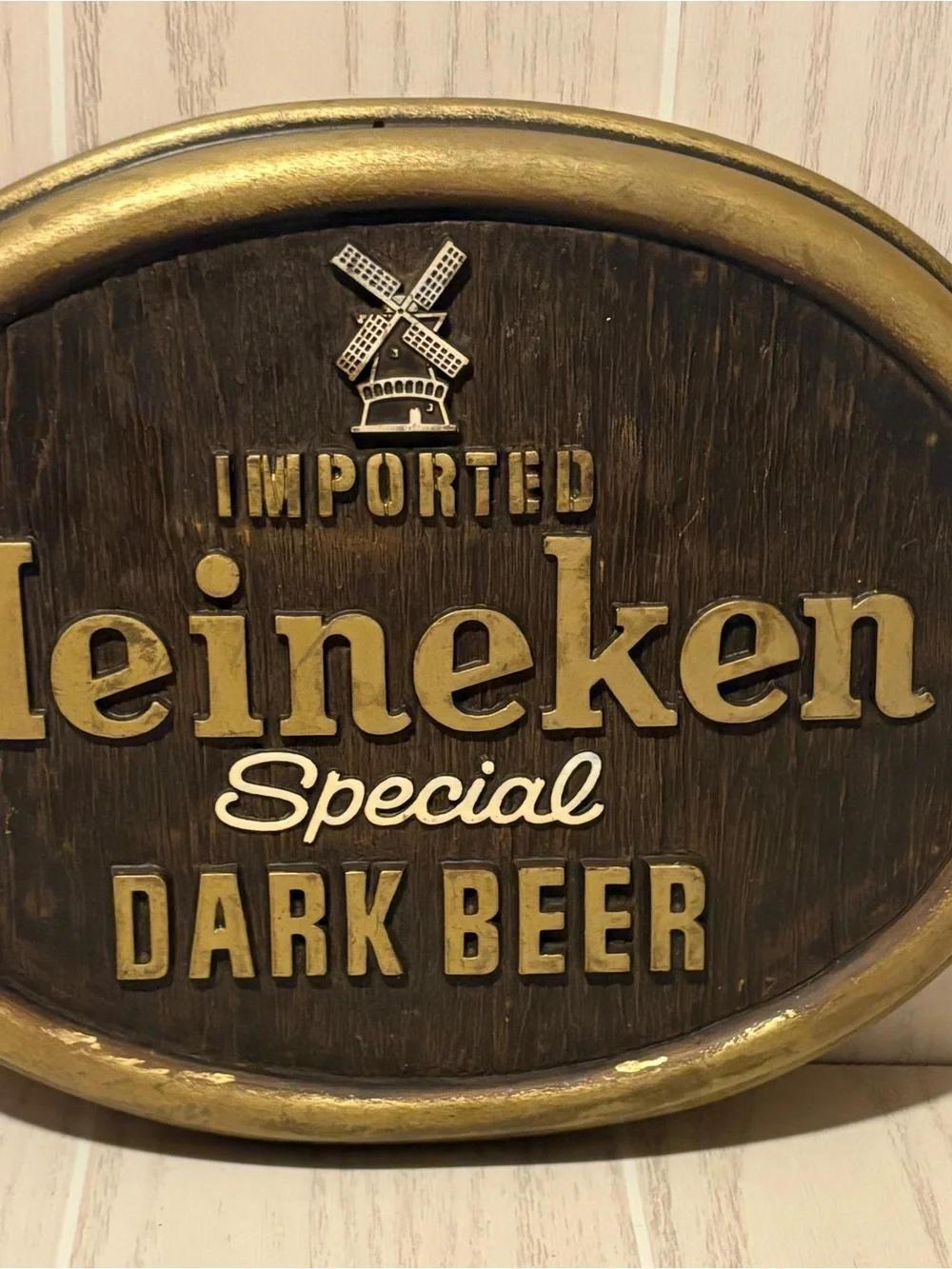 Vintage Imported Heineken Special Dark Beer  Sign For Bar Man Cave